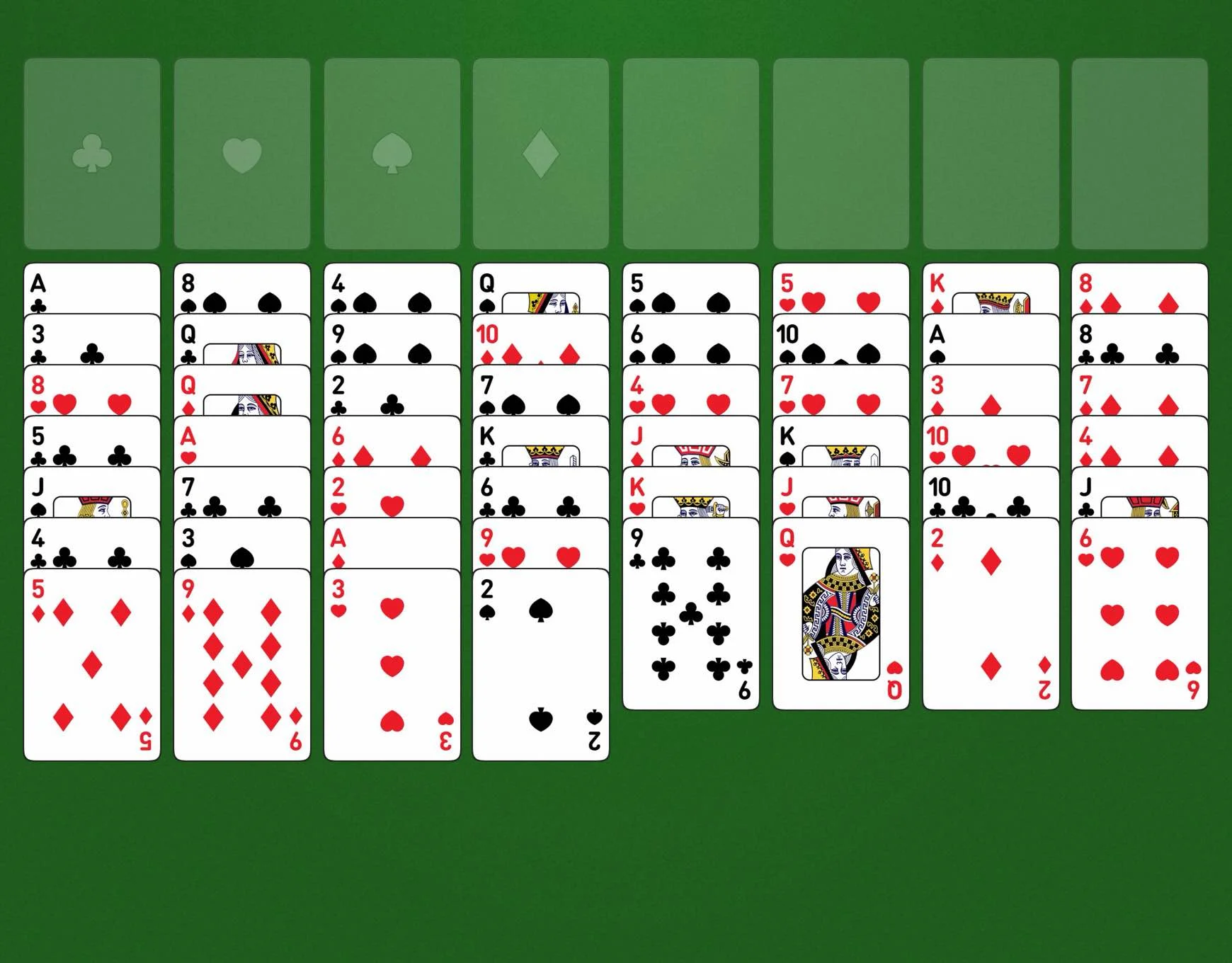 Klondike solitaire turn one